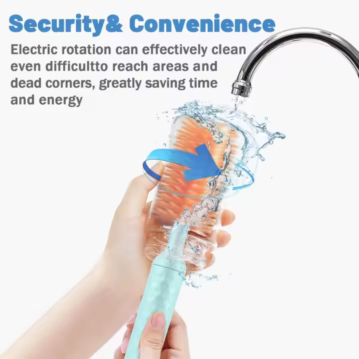 Elektrische Flessenborstel Baby – Incl oplaadsnoer – Flessenreiniger – Flessen Borstel – Rietjes Borstel